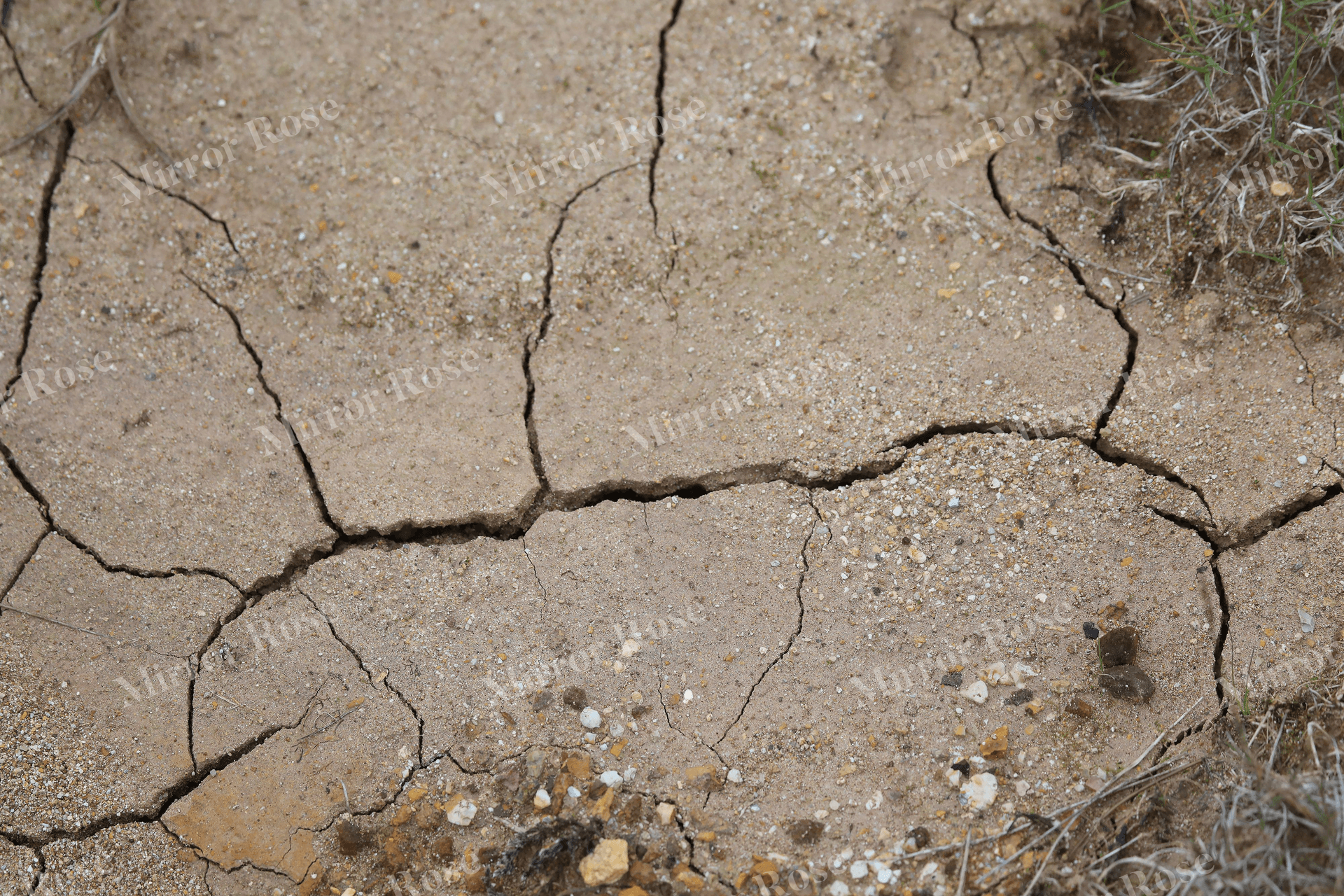 cracked earth in a nordic landscape