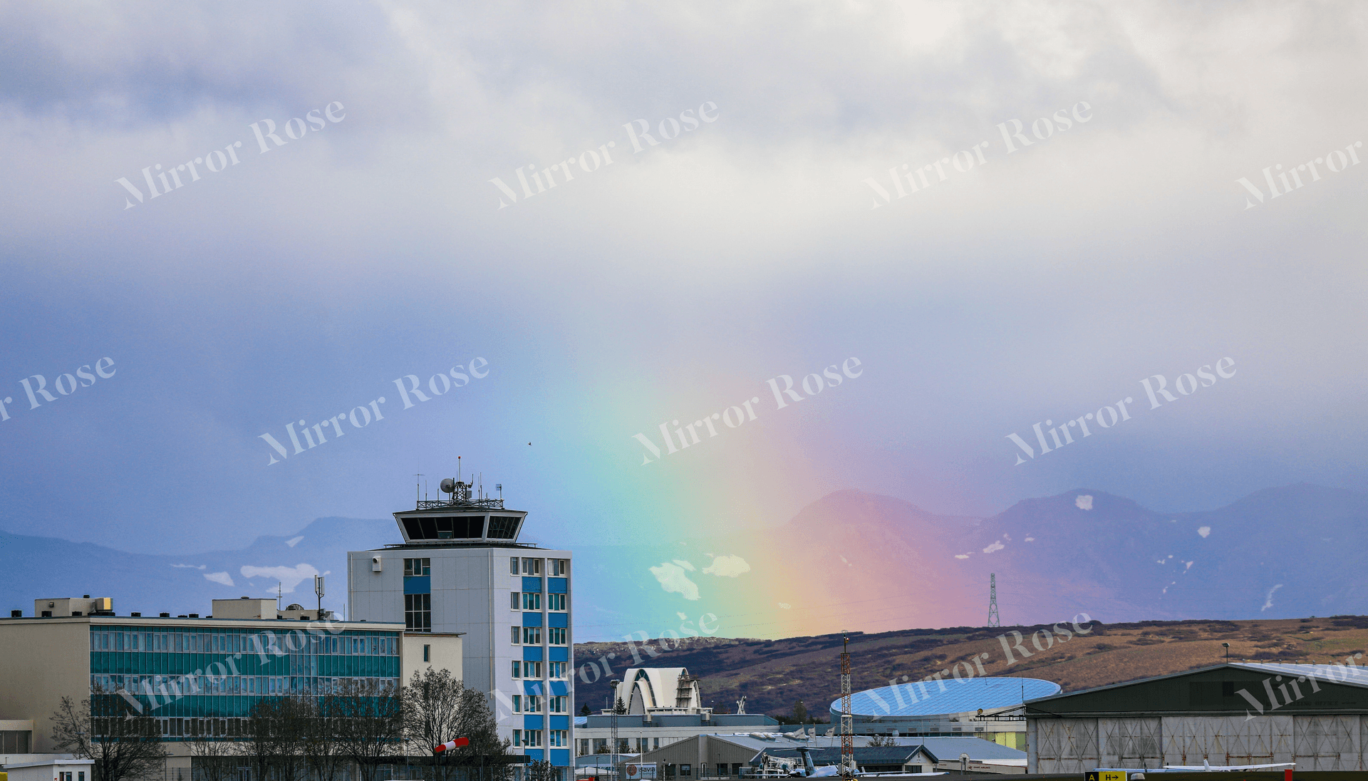 captivating nordic rainbow over icelandic landscape
