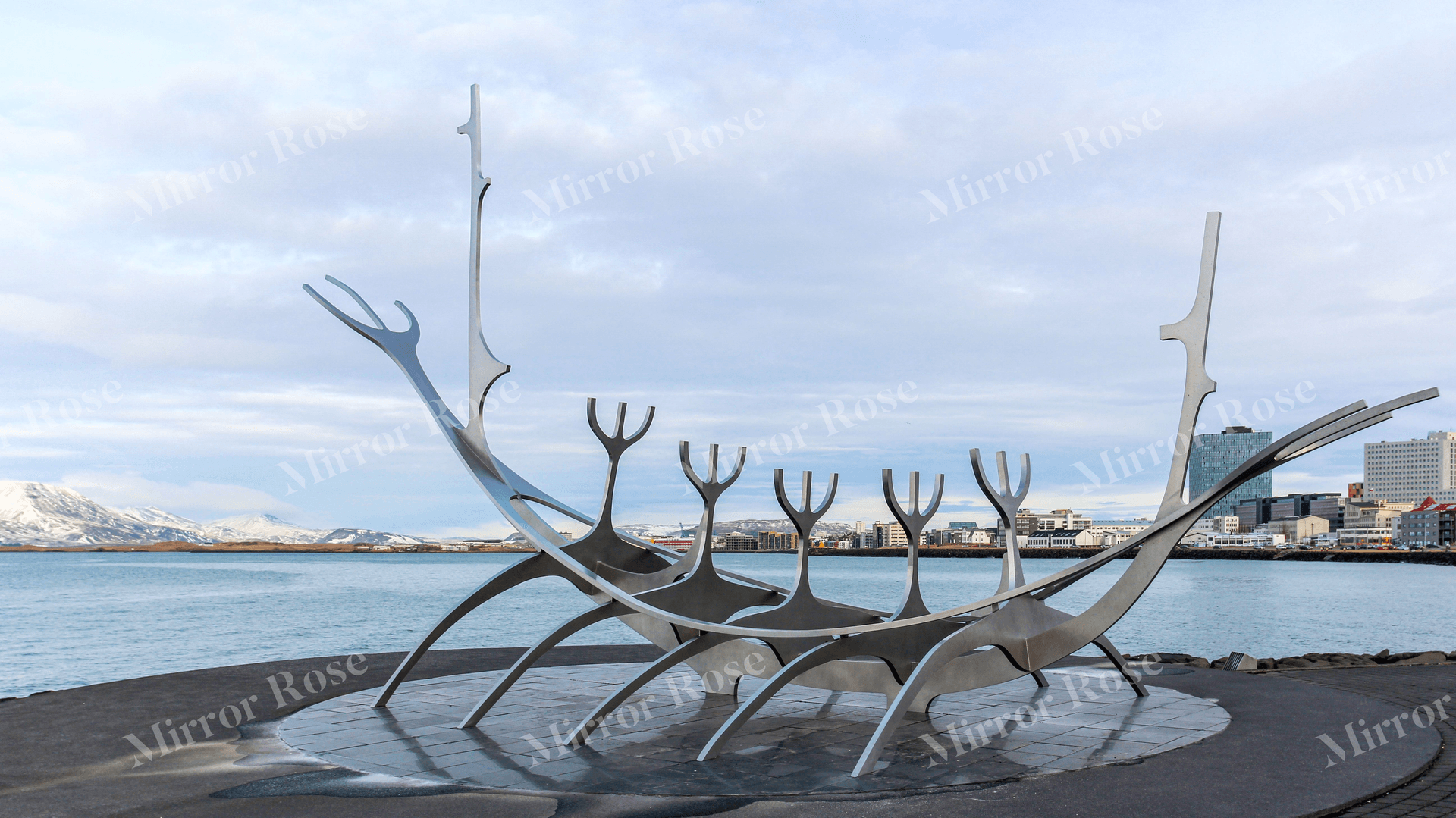 modern nordic sculpture in reykjavik