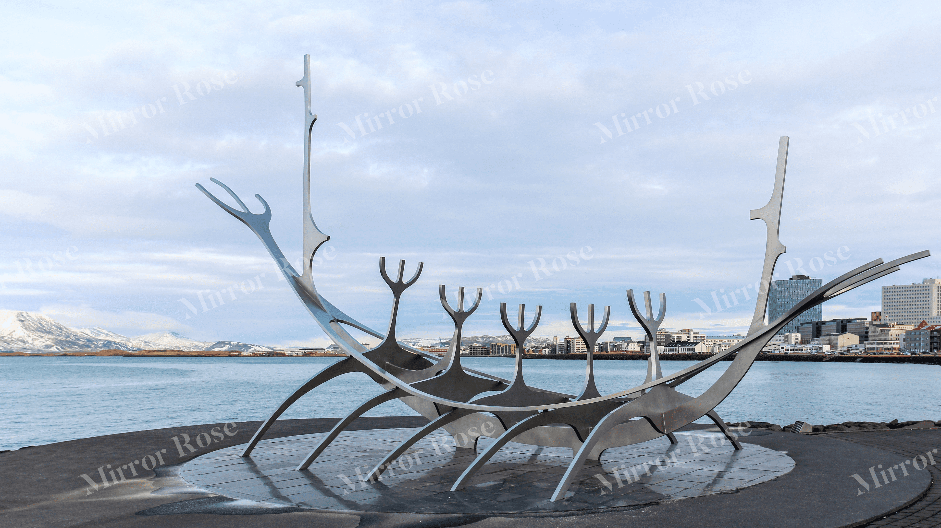 modern nordic sculpture in reykjavik