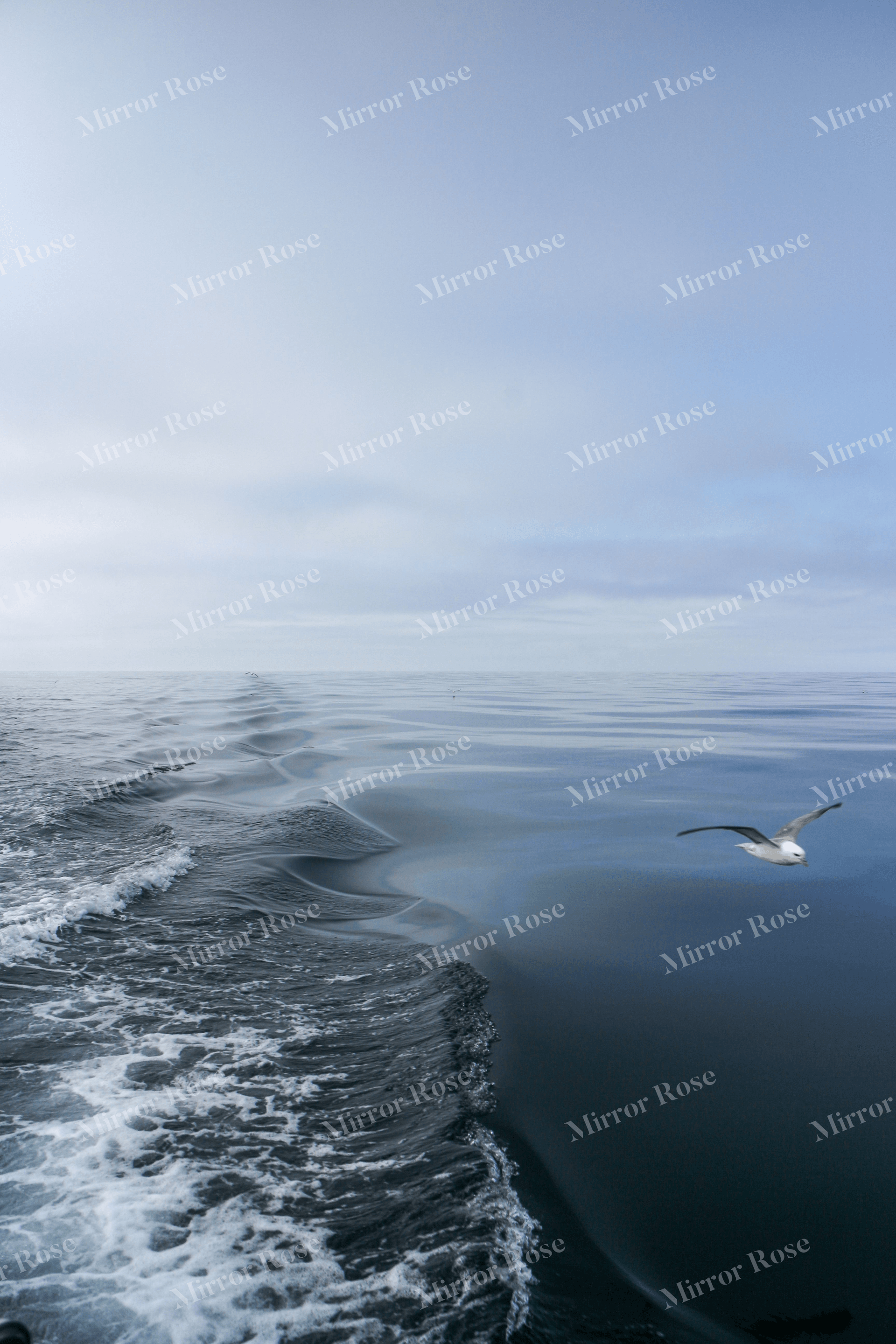 serene nordic waterscape with icelandic skies