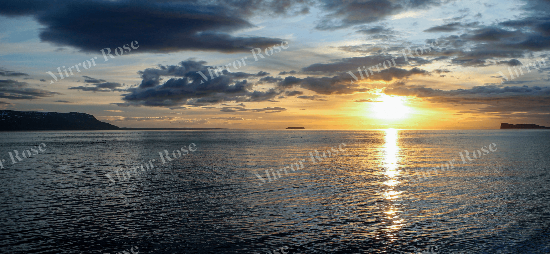 serene sunset over nordic waters